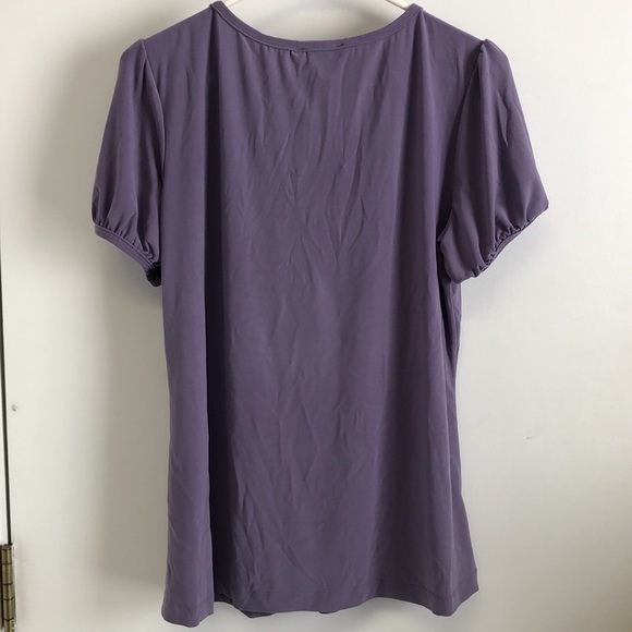 ROBERT Lewis Purple Blouse Size Large T241 - Picture 6 of 7